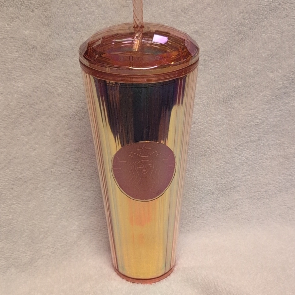 Starbucks Rose Gold Iridescent Kaleidoscope Dome Tumbler (Summer 2020).